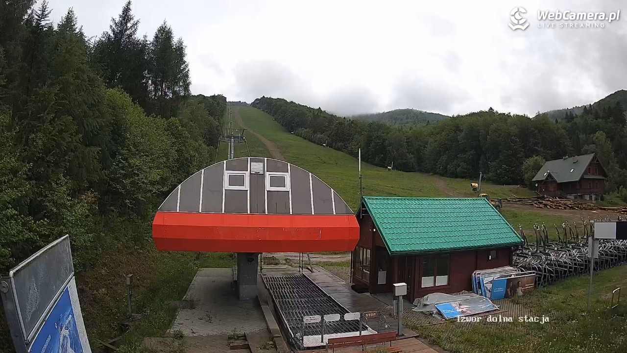 Jaworzyna Krynicka - widok na trasy nr 2 - 01 czerwiec 2026, 14:13