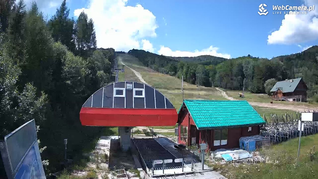 Jaworzyna Krynicka - widok na trasy nr 2 - 22 lipiec 2026, 13:52