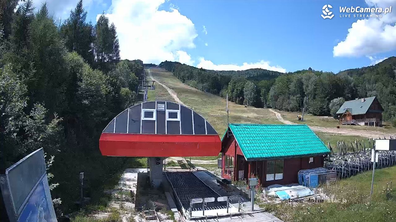 Jaworzyna Krynicka - widok na trasy nr 2 - 22 lipiec 2026, 13:51