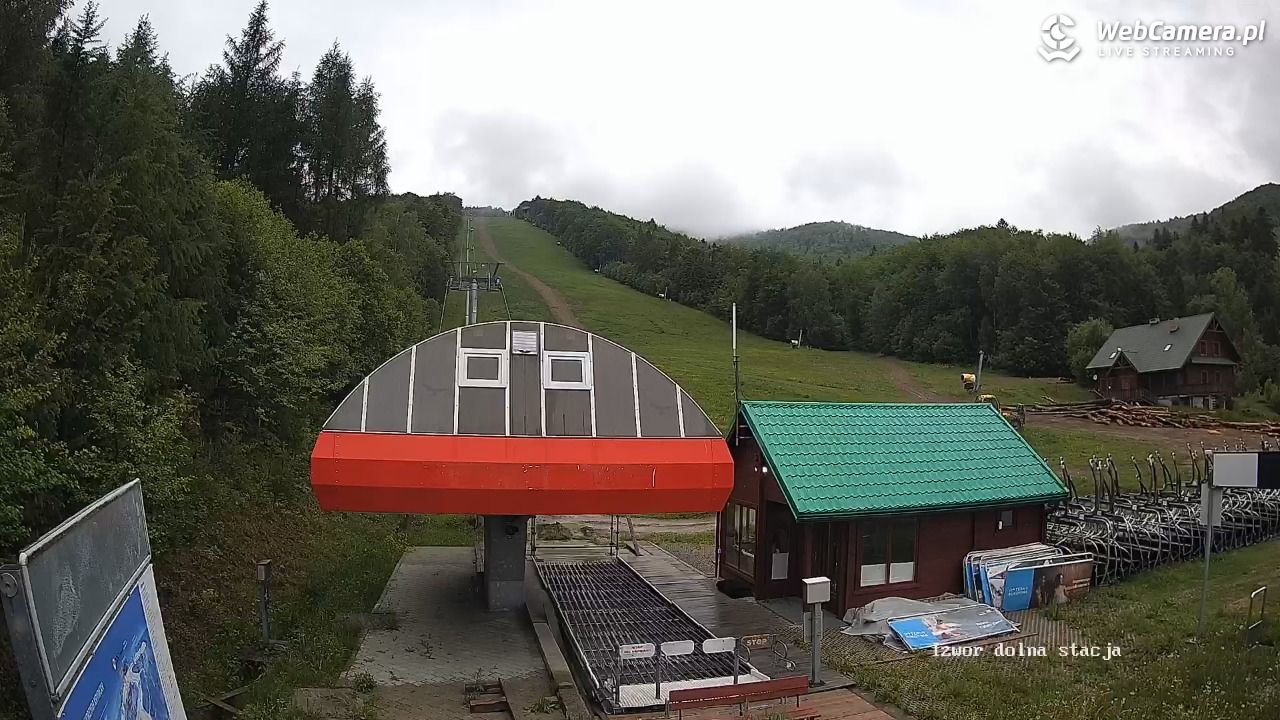 Jaworzyna Krynicka - widok na trasy nr 2 - 01 czerwiec 2026, 14:12