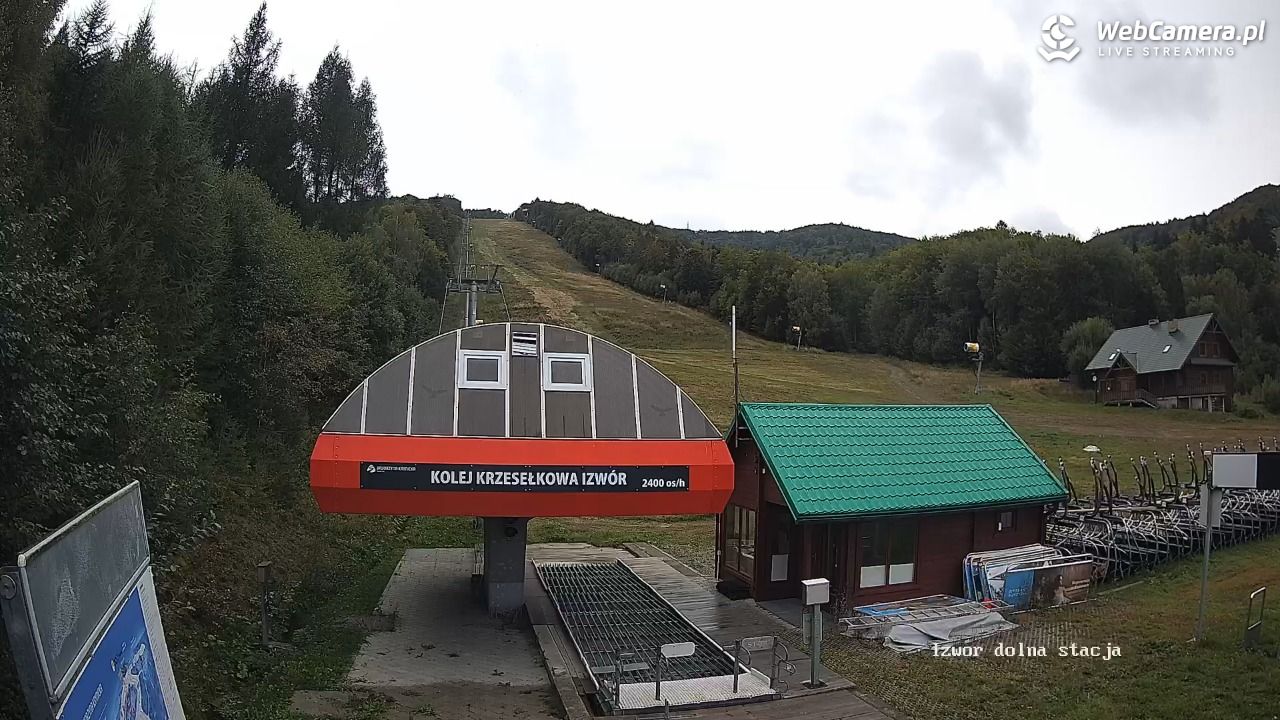 Jaworzyna Krynicka - widok na trasy nr 2 - 17 wresień 2026, 15:22