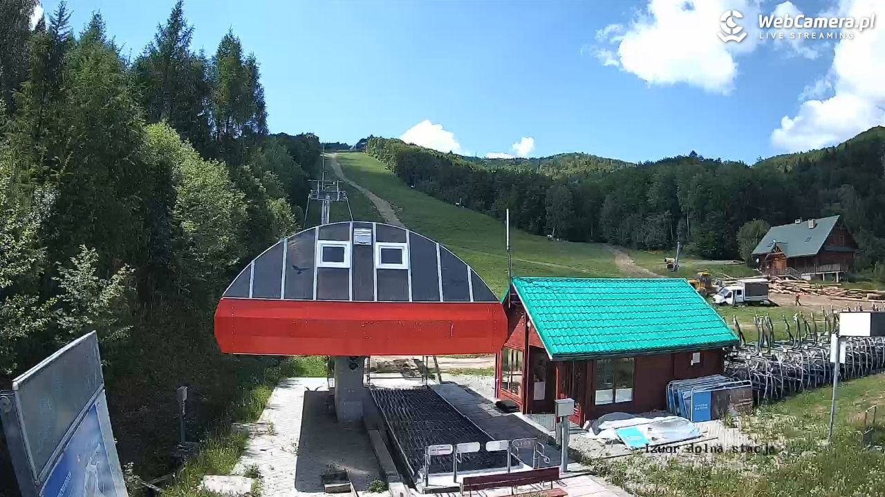 Jaworzyna Krynicka - widok na trasy nr 2 - 02 czerwiec 2026, 13:52
