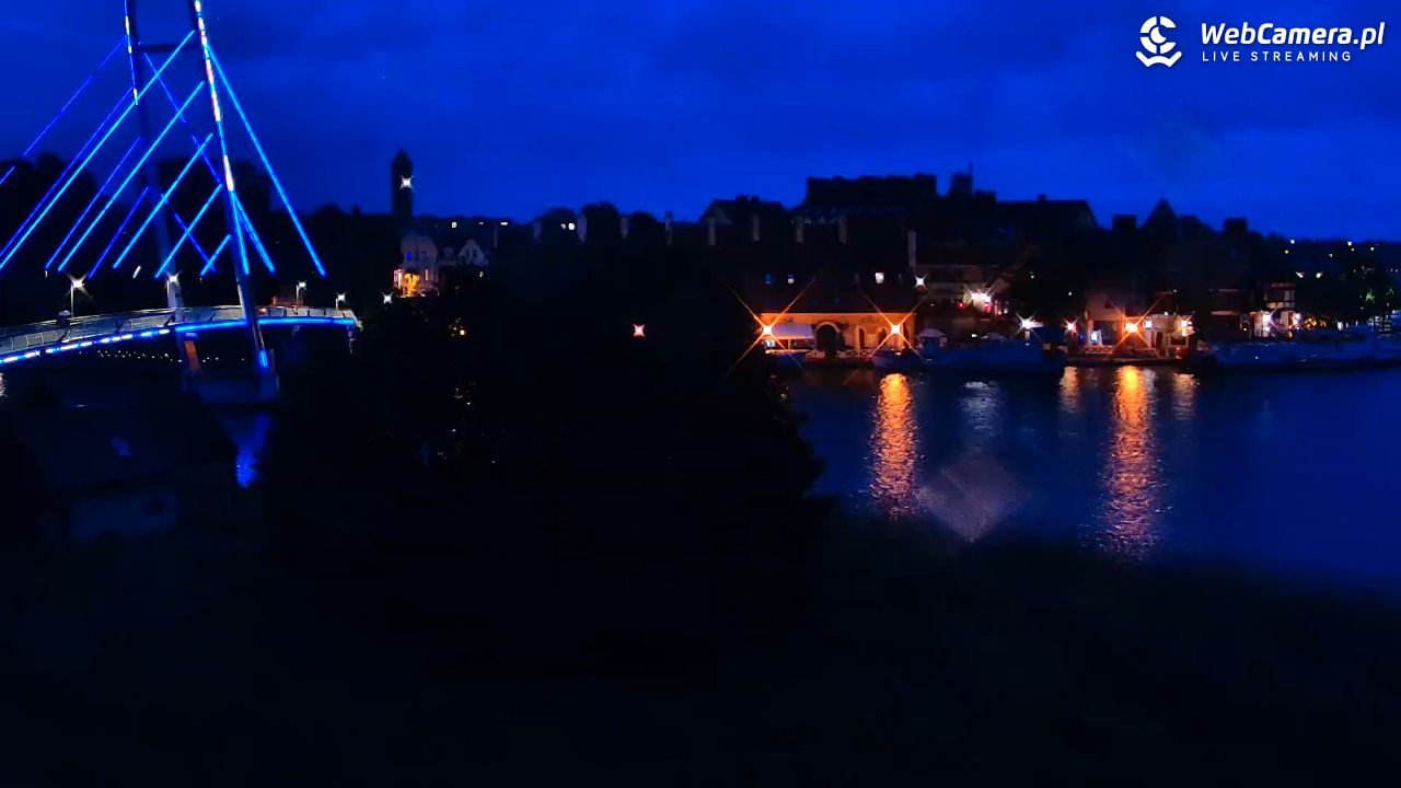 MIKOŁAJKI - widok na port - 15 czerwiec 2026, 21:57