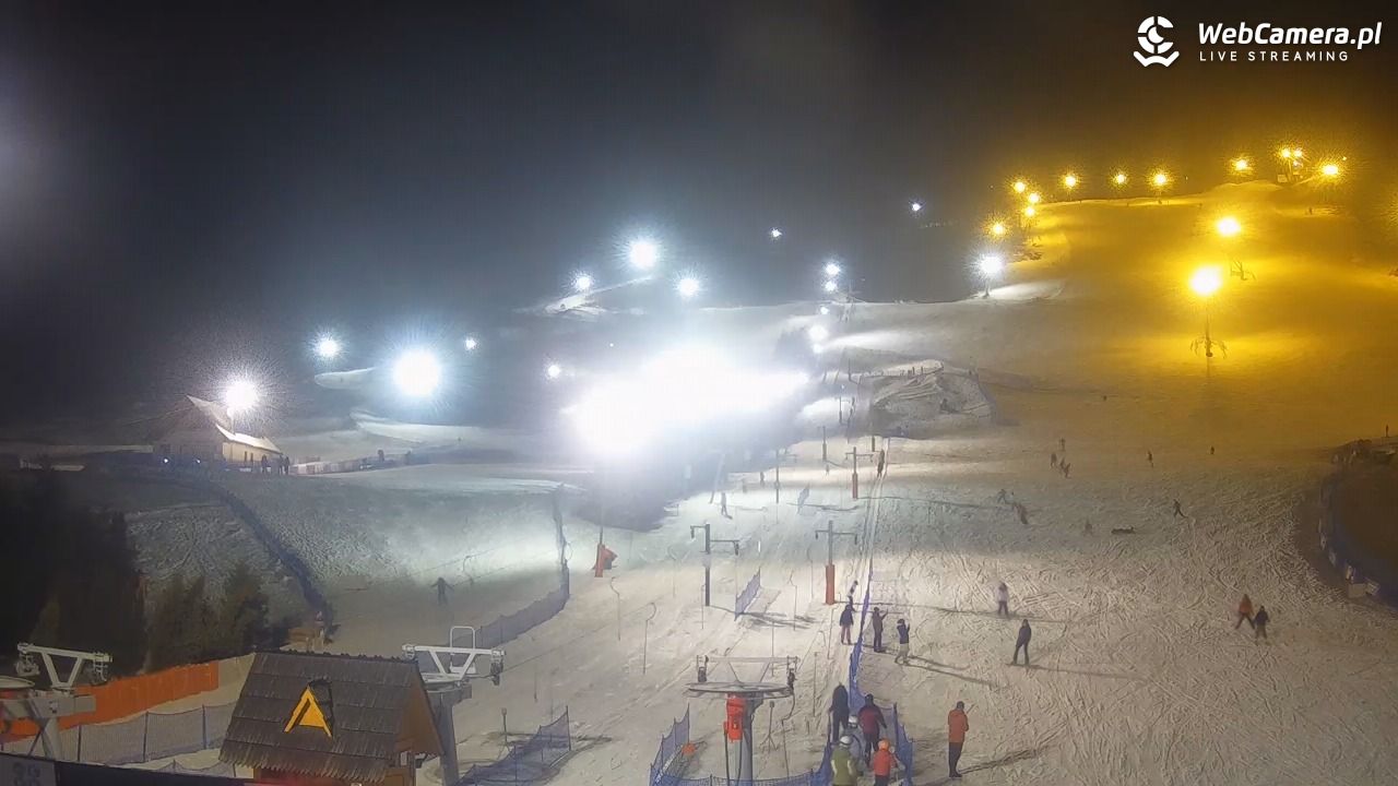 HARENDA - widok z dolnej stacji - 12 luty 2026, 19:47