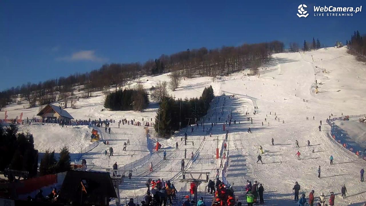 HARENDA - widok z dolnej stacji - 29 grudzień 2025, 13:16