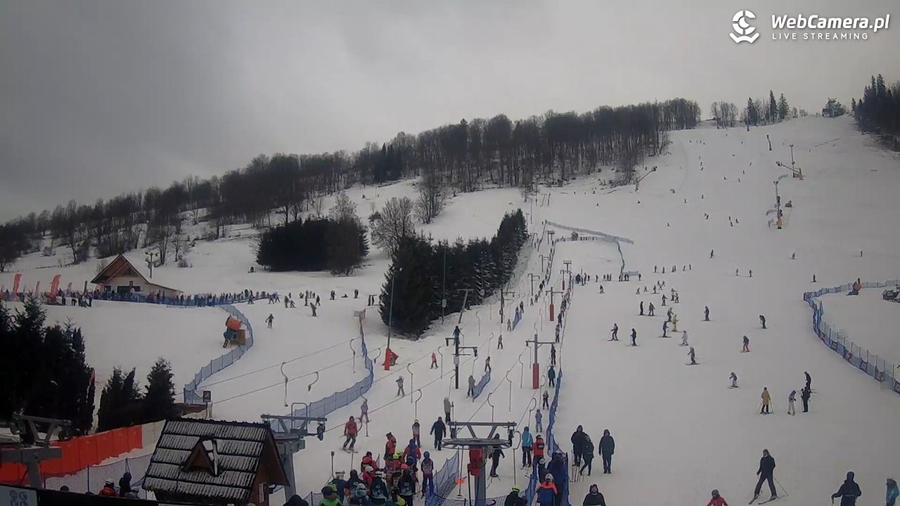 HARENDA - widok z dolnej stacji - 28 grudzień 2025, 10:51