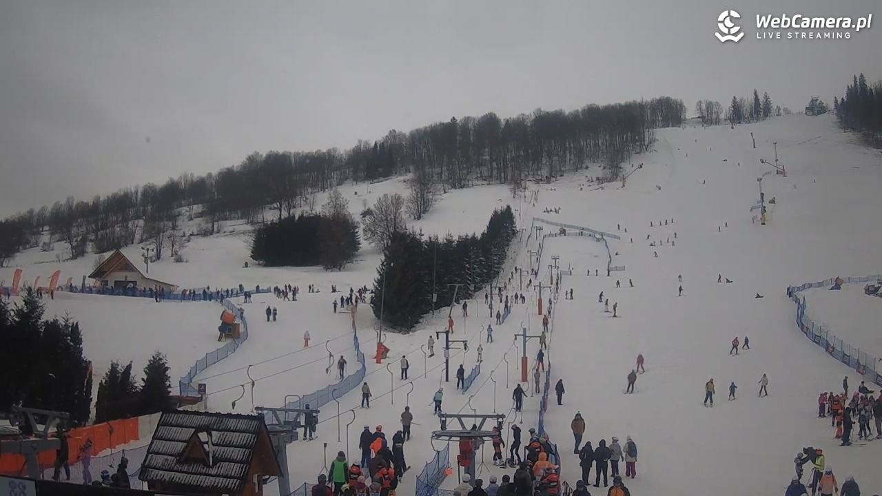 HARENDA - widok z dolnej stacji - 28 grudzień 2025, 13:12