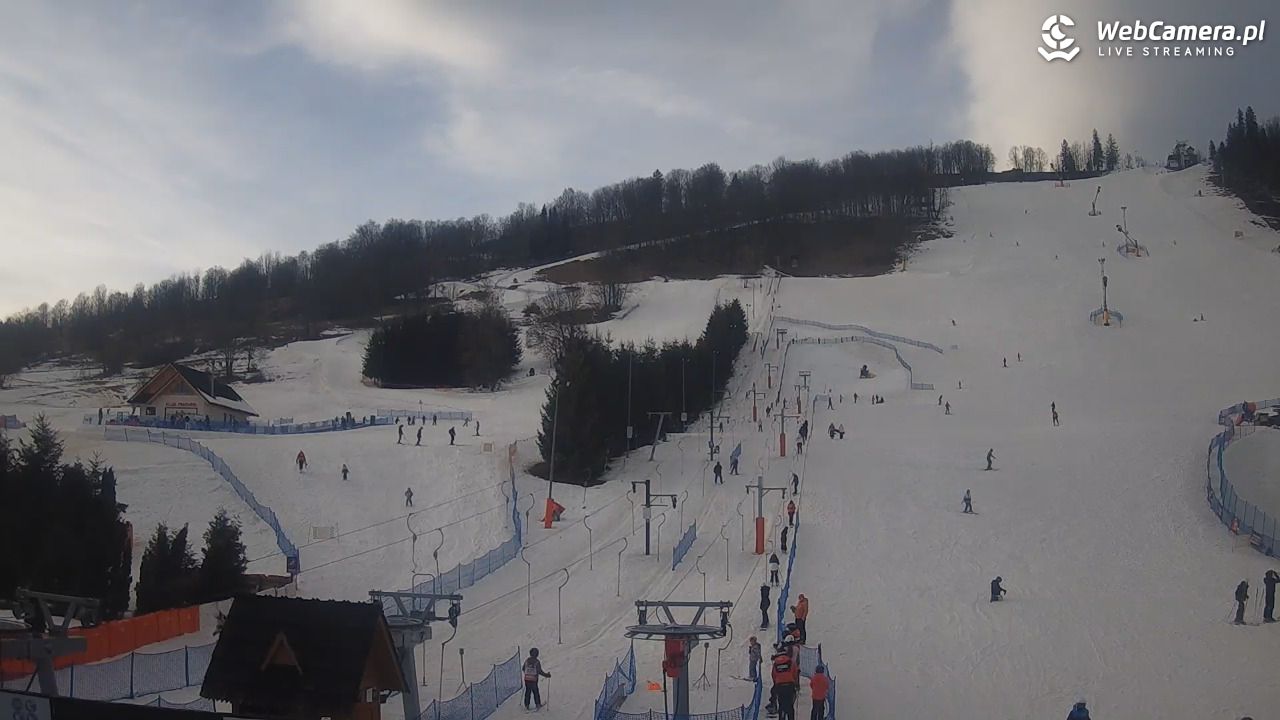 HARENDA - widok z dolnej stacji - 12 luty 2026, 16:05