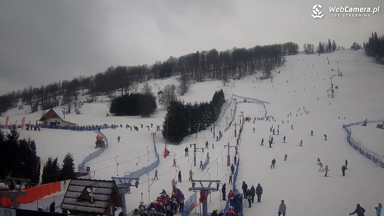 HARENDA - widok z dolnej stacji - 28 grudzień 2025, 10:51