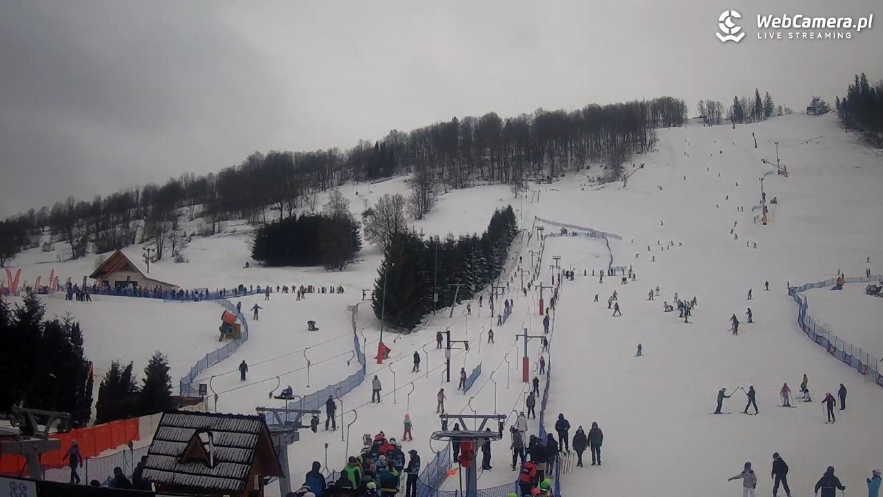 HARENDA - widok z dolnej stacji - 28 grudzień 2025, 10:52