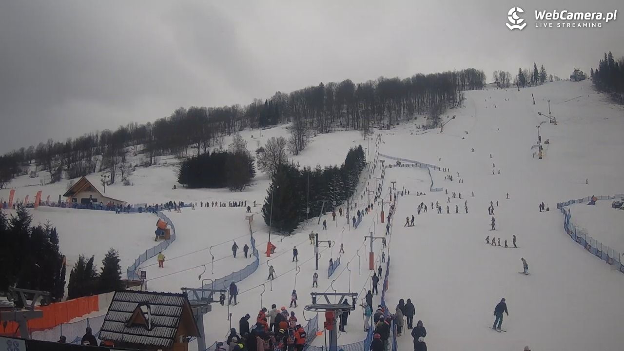 HARENDA - widok z dolnej stacji - 28 grudzień 2025, 10:57