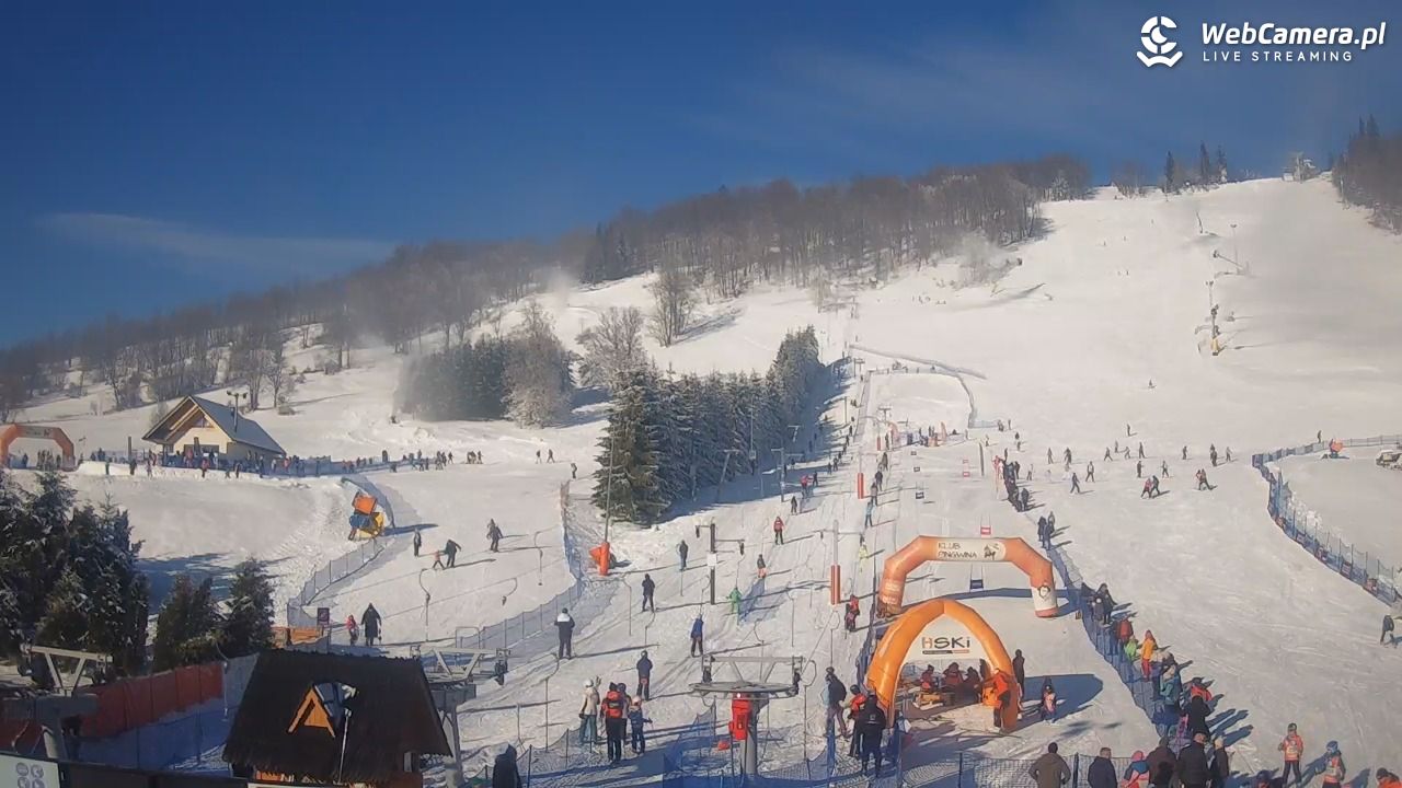 HARENDA - widok z dolnej stacji - 27 grudzień 2025, 10:42