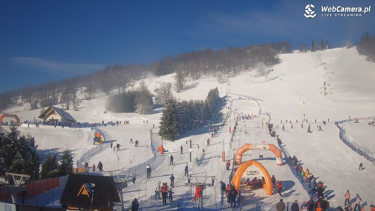 HARENDA - widok z dolnej stacji - 27 grudzień 2025, 10:42