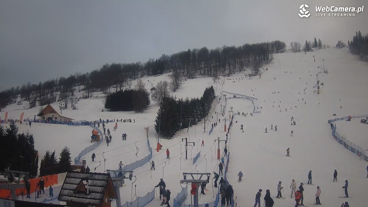 HARENDA - widok z dolnej stacji - 28 grudzień 2025, 14:56