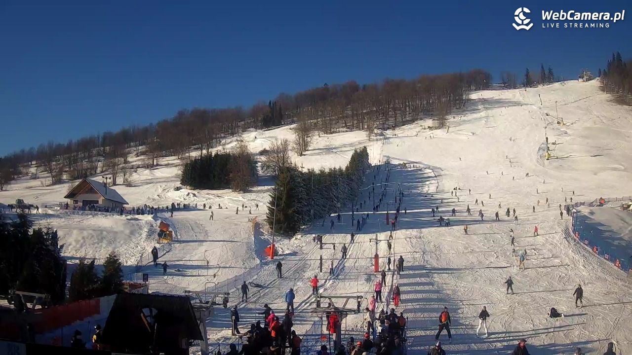 HARENDA - widok z dolnej stacji - 27 grudzień 2025, 13:43