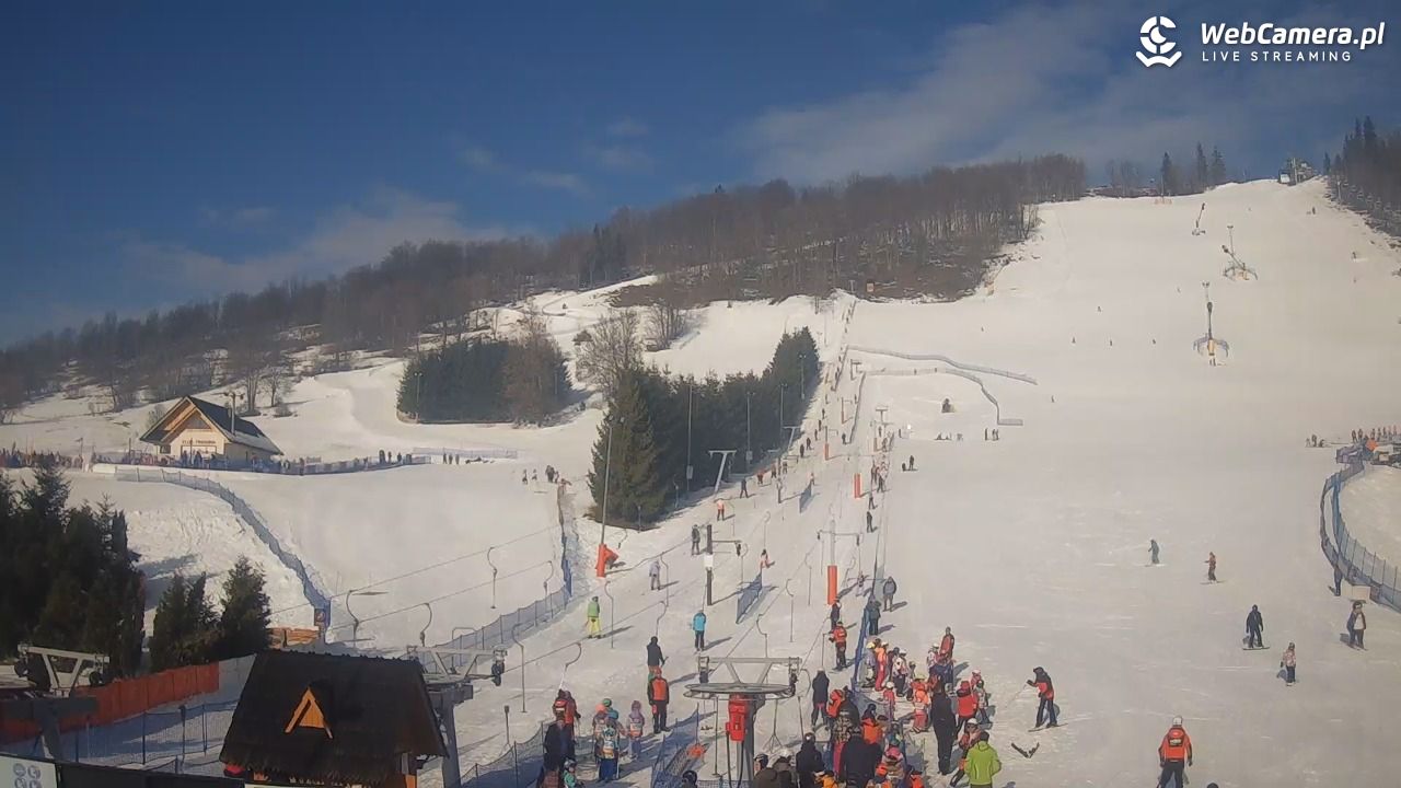 HARENDA - widok z dolnej stacji - 10 luty 2026, 09:45