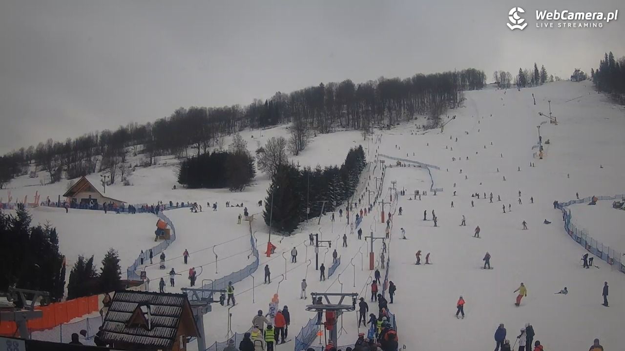 HARENDA - widok z dolnej stacji - 28 grudzień 2025, 12:43