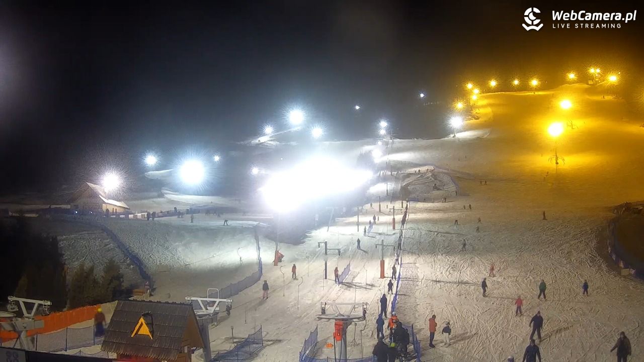 HARENDA - widok z dolnej stacji - 12 luty 2026, 18:21