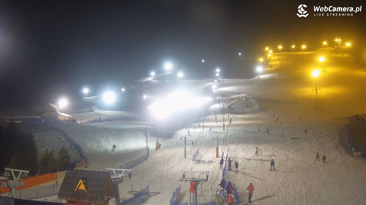 HARENDA - widok z dolnej stacji - 12 luty 2026, 19:47