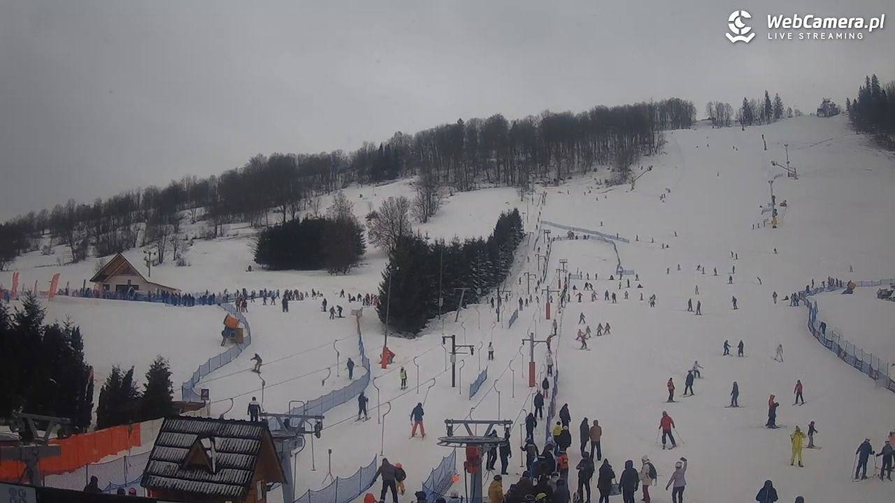 HARENDA - widok z dolnej stacji - 28 grudzień 2025, 13:34