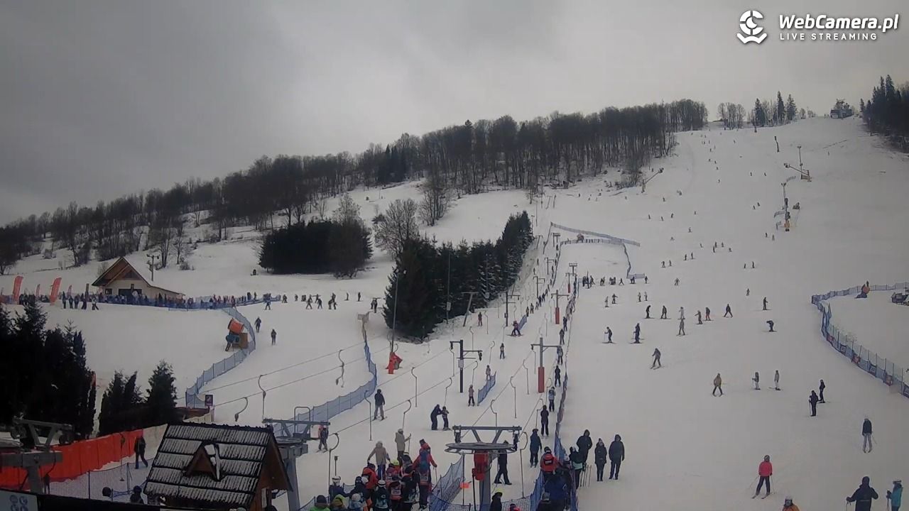 HARENDA - widok z dolnej stacji - 28 grudzień 2025, 10:51