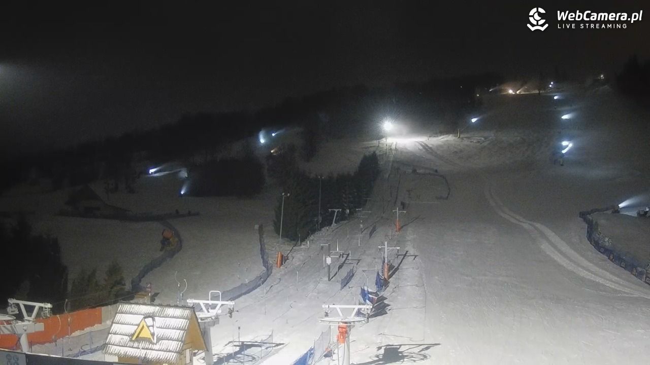 HARENDA - widok z dolnej stacji - 28 grudzień 2025, 22:15