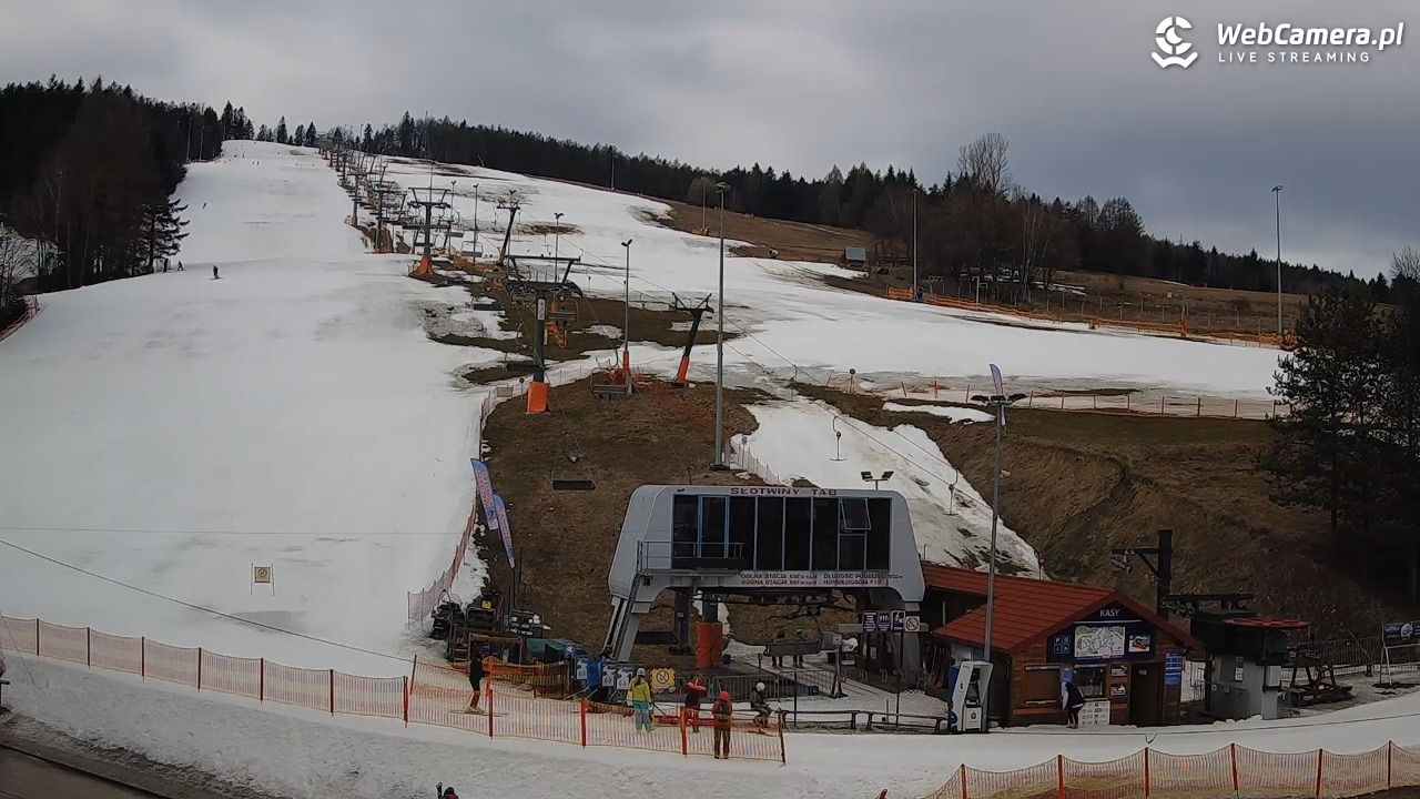 SŁOTWINY-ski - widok na dolną stację - 08 marzec 2026, 09:18