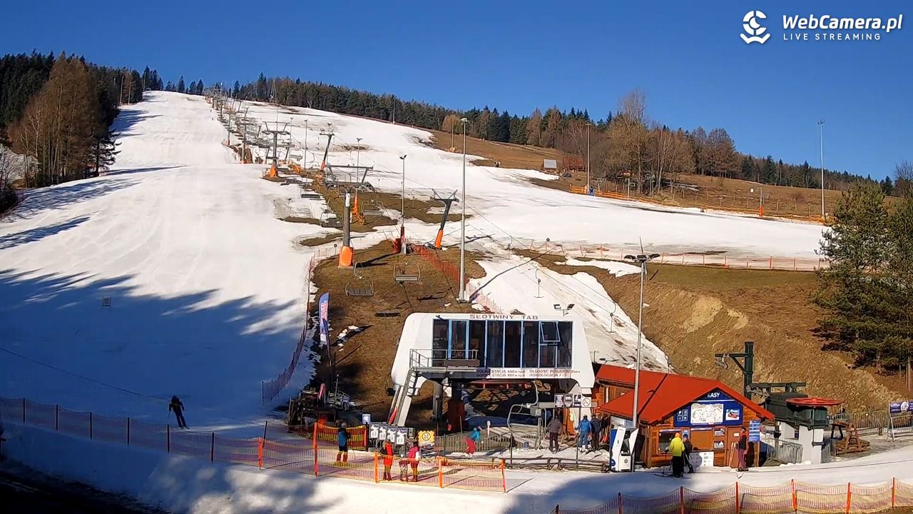SŁOTWINY-ski - widok na dolną stację - 07 marzec 2026, 08:18
