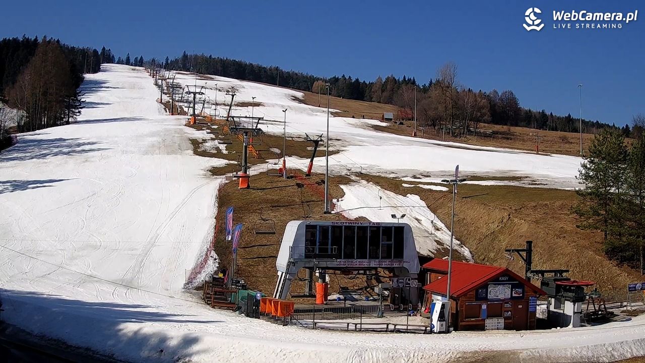 SŁOTWINY-ski - widok na dolną stację - 09 marzec 2026, 11:15