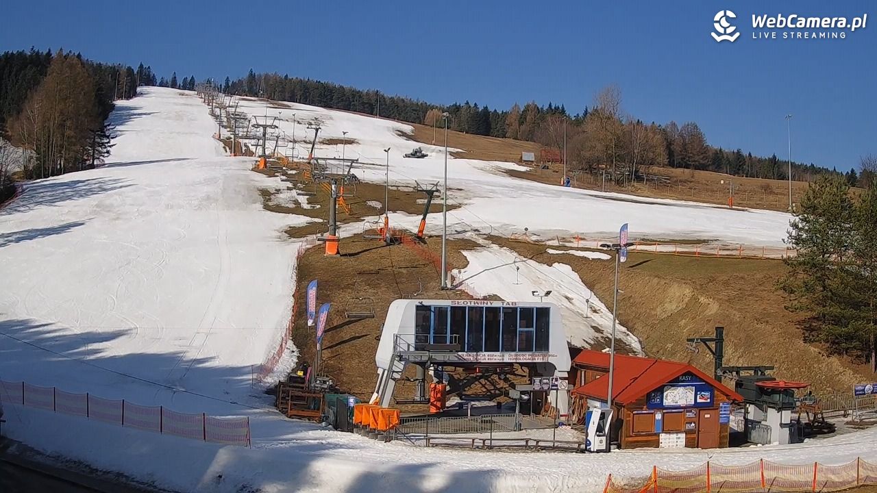 SŁOTWINY-ski - widok na dolną stację - 09 marzec 2026, 09:20