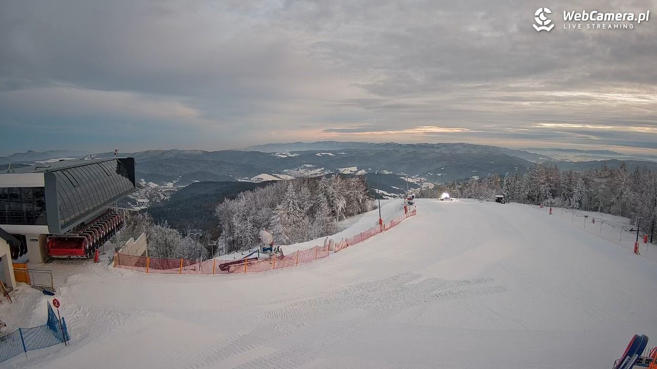 Jaworzyna Krynicka - widok na kolej Harnaś Express NOWOŚĆ - 09 styczeń 2026, 16:12