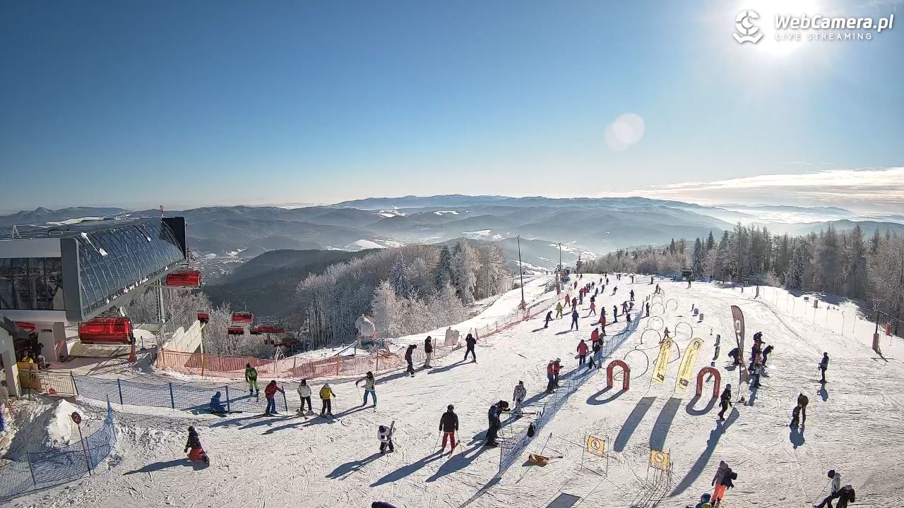 Jaworzyna Krynicka - widok na kolej Harnaś Express NOWOŚĆ - 09 styczeń 2026, 11:32