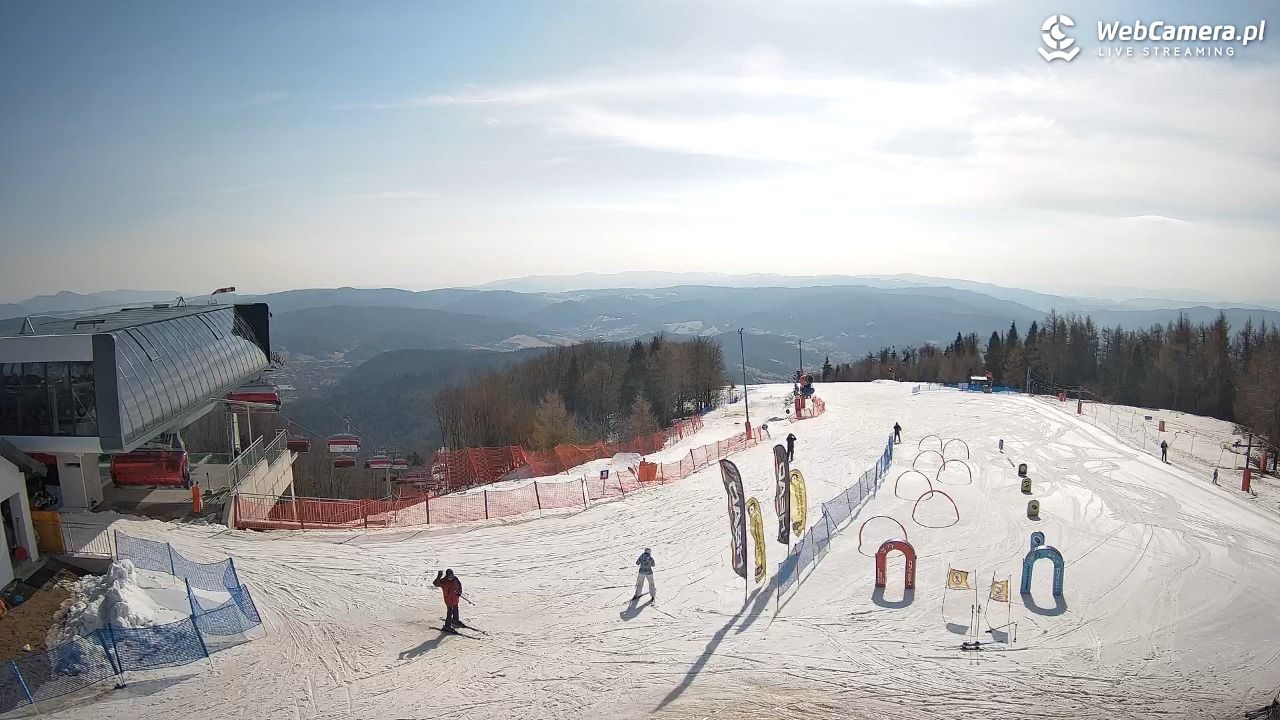Jaworzyna Krynicka - widok na kolej Harnaś Express NOWOŚĆ - 10 marzec 2026, 10:41