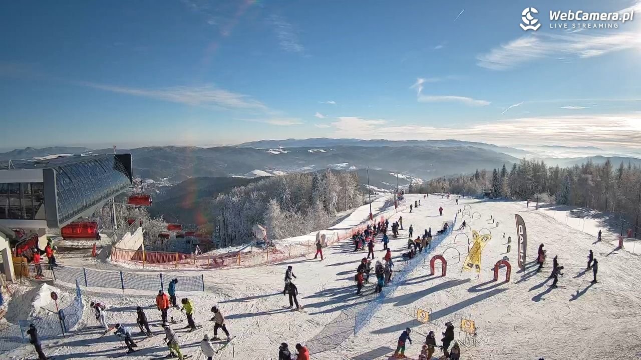 Jaworzyna Krynicka - widok na kolej Harnaś Express NOWOŚĆ - 09 styczeń 2026, 12:57