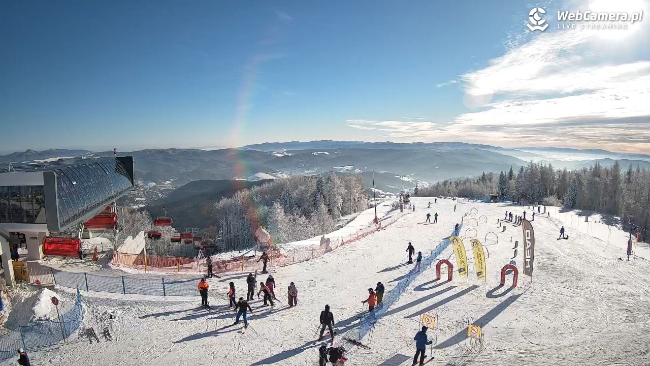 Jaworzyna Krynicka - widok na kolej Harnaś Express NOWOŚĆ - 09 styczeń 2026, 12:10