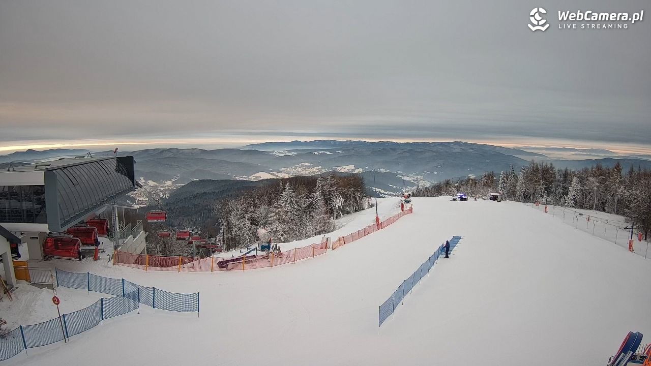 Jaworzyna Krynicka - widok na kolej Harnaś Express NOWOŚĆ - 10 styczeń 2026, 07:59