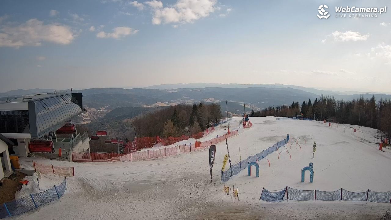 Jaworzyna Krynicka - widok na kolej Harnaś Express NOWOŚĆ - 11 marzec 2026, 13:25