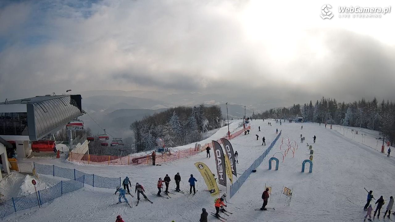 Jaworzyna Krynicka - widok na kolej Harnaś Express NOWOŚĆ - 10 styczeń 2026, 11:55