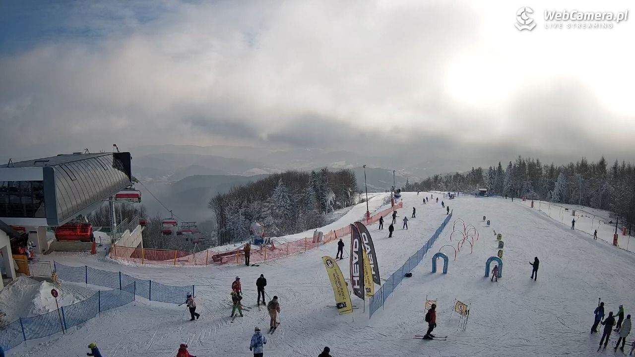 Jaworzyna Krynicka - widok na kolej Harnaś Express NOWOŚĆ - 10 styczeń 2026, 11:54