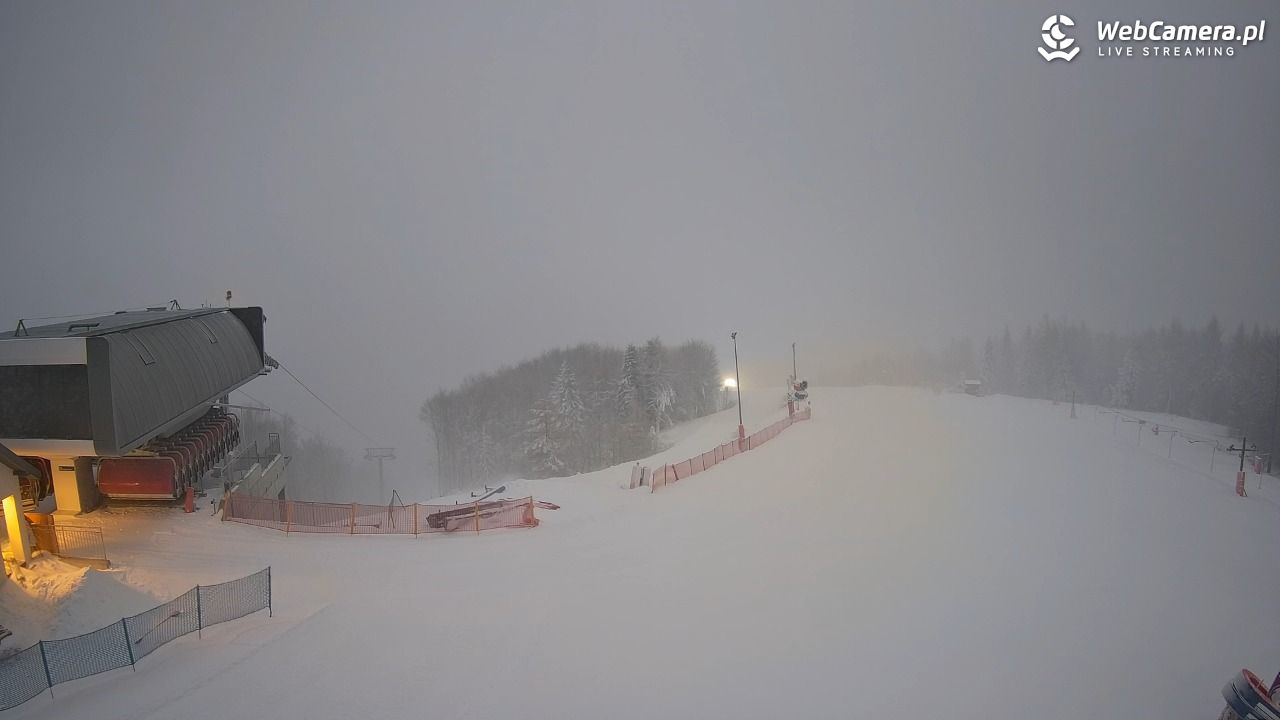 Jaworzyna Krynicka - widok na kolej Harnaś Express NOWOŚĆ - 11 styczeń 2026, 07:13