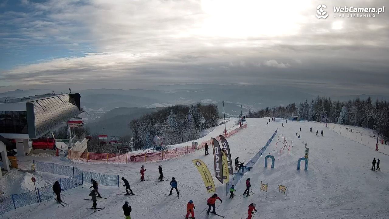 Jaworzyna Krynicka - widok na kolej Harnaś Express NOWOŚĆ - 10 styczeń 2026, 10:33