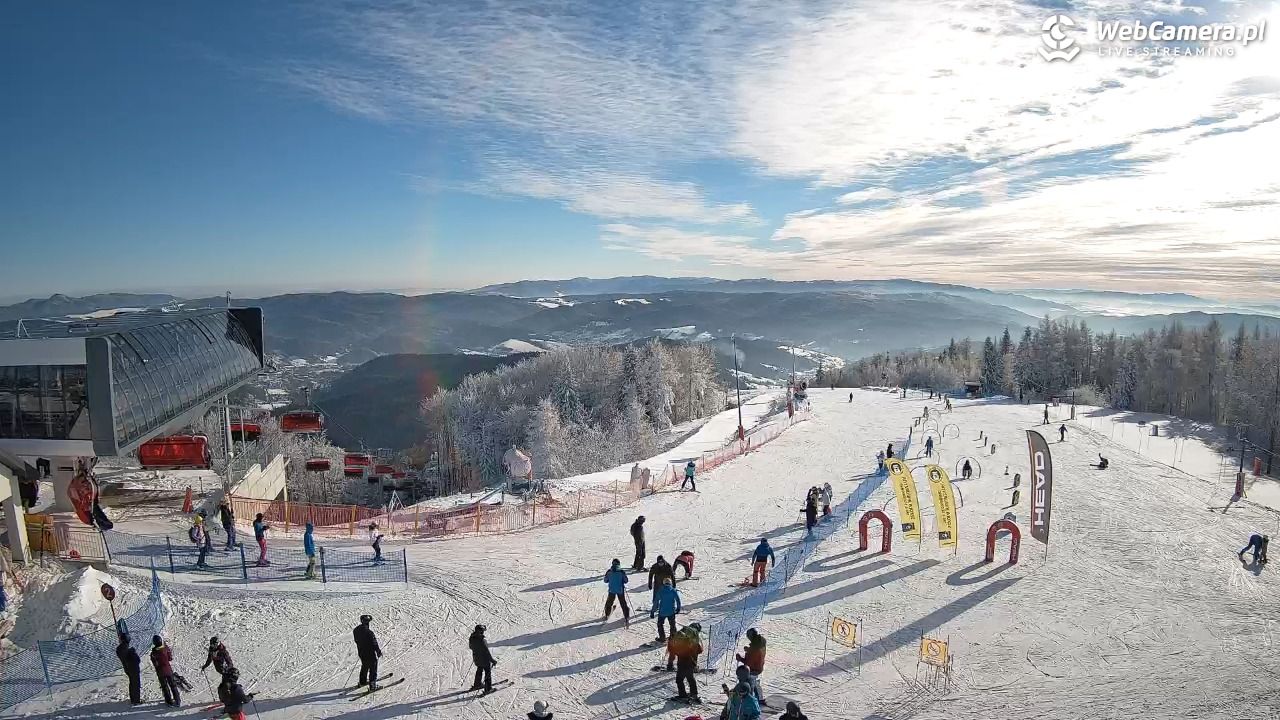 Jaworzyna Krynicka - widok na kolej Harnaś Express NOWOŚĆ - 09 styczeń 2026, 12:34