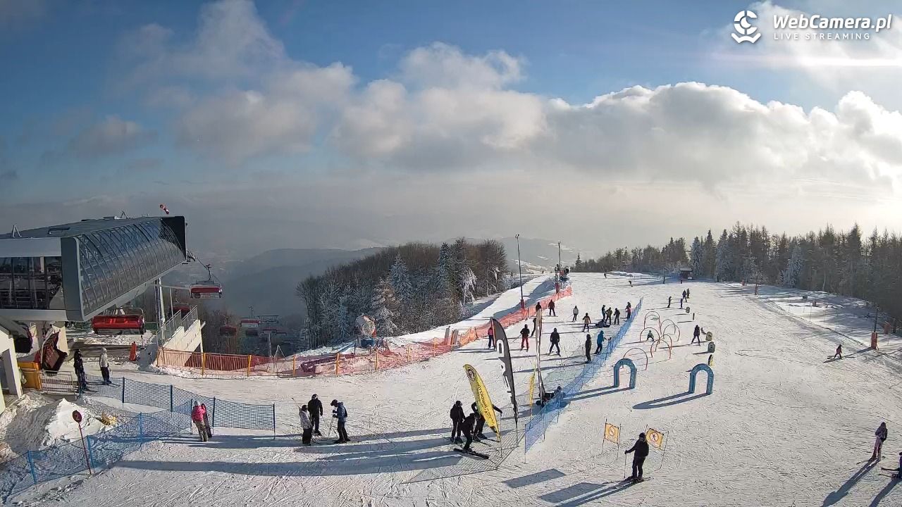 Jaworzyna Krynicka - widok na kolej Harnaś Express NOWOŚĆ - 10 styczeń 2026, 13:34