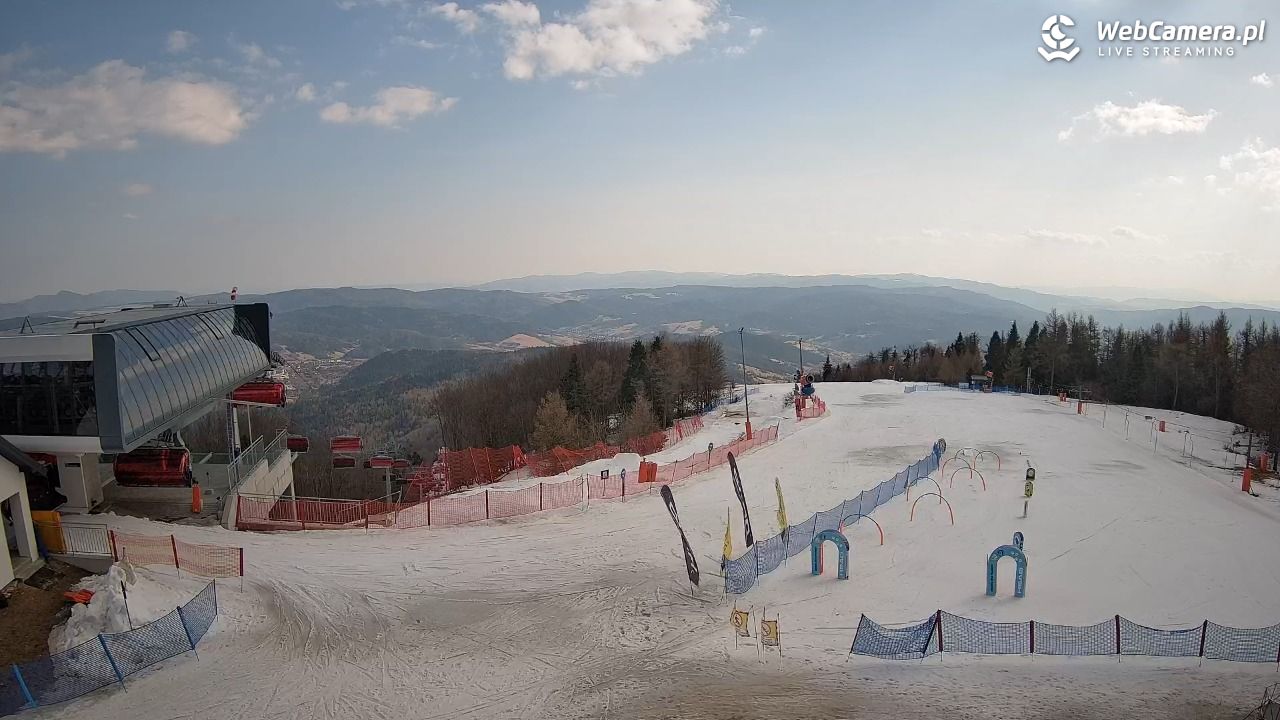 Jaworzyna Krynicka - widok na kolej Harnaś Express NOWOŚĆ - 11 marzec 2026, 13:25