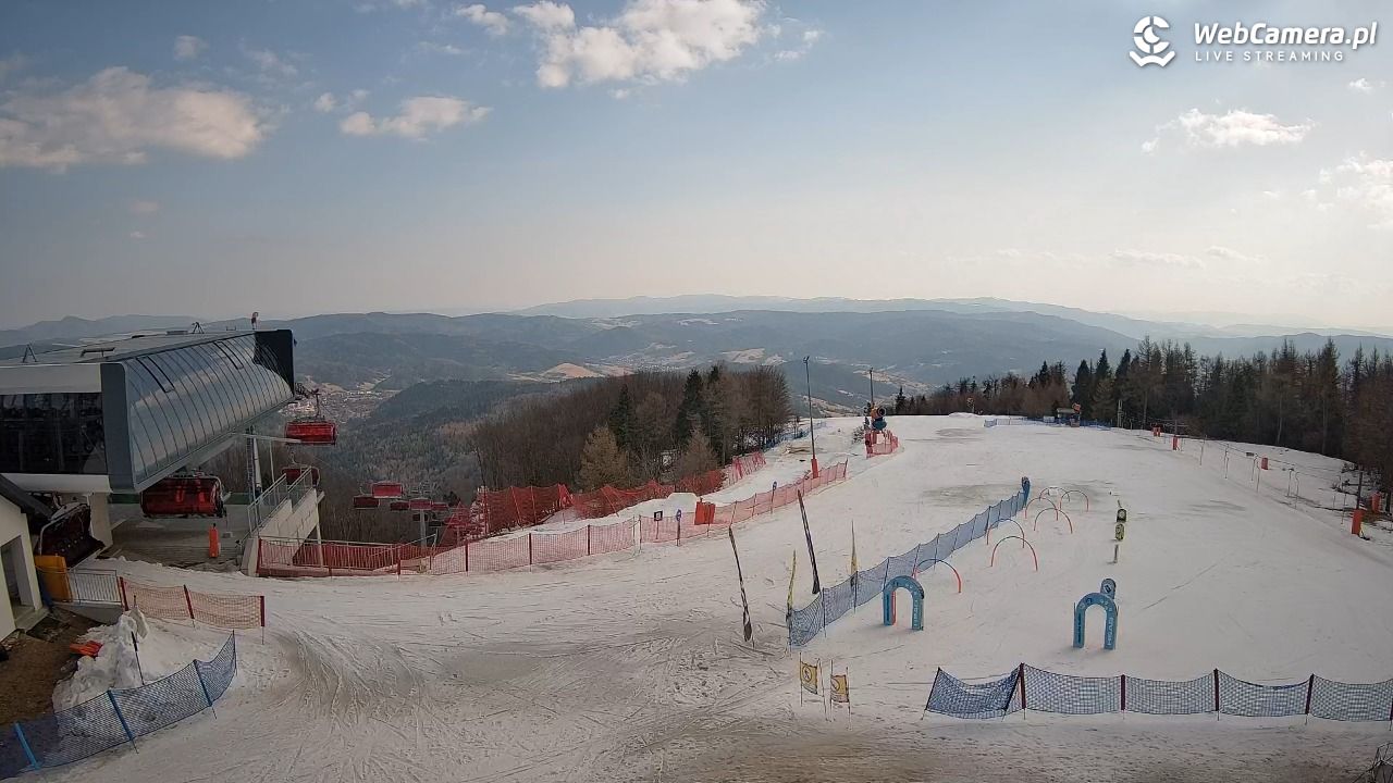 Jaworzyna Krynicka - widok na kolej Harnaś Express NOWOŚĆ - 11 marzec 2026, 13:25