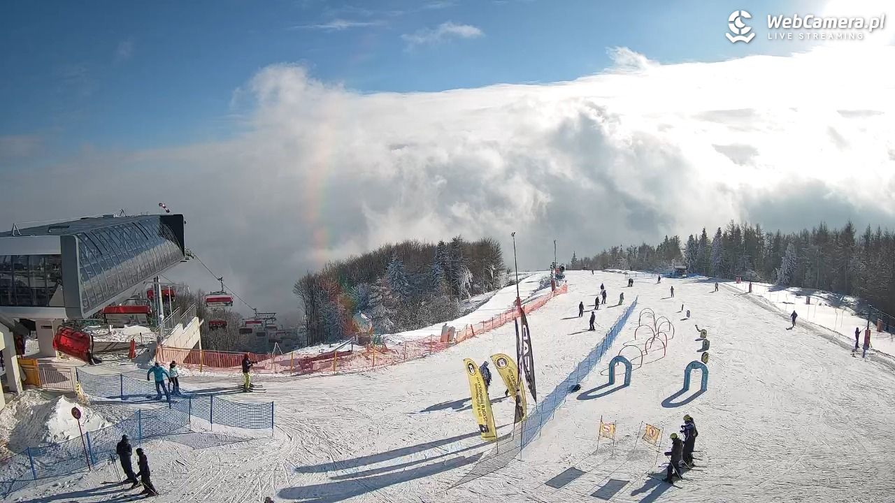 Jaworzyna Krynicka - widok na kolej Harnaś Express NOWOŚĆ - 10 styczeń 2026, 12:15