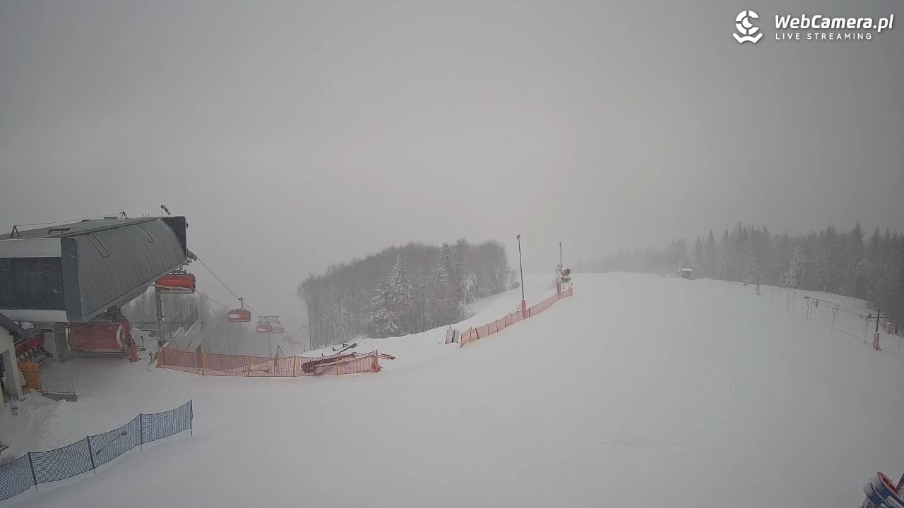 Jaworzyna Krynicka - widok na kolej Harnaś Express NOWOŚĆ - 11 styczeń 2026, 08:01