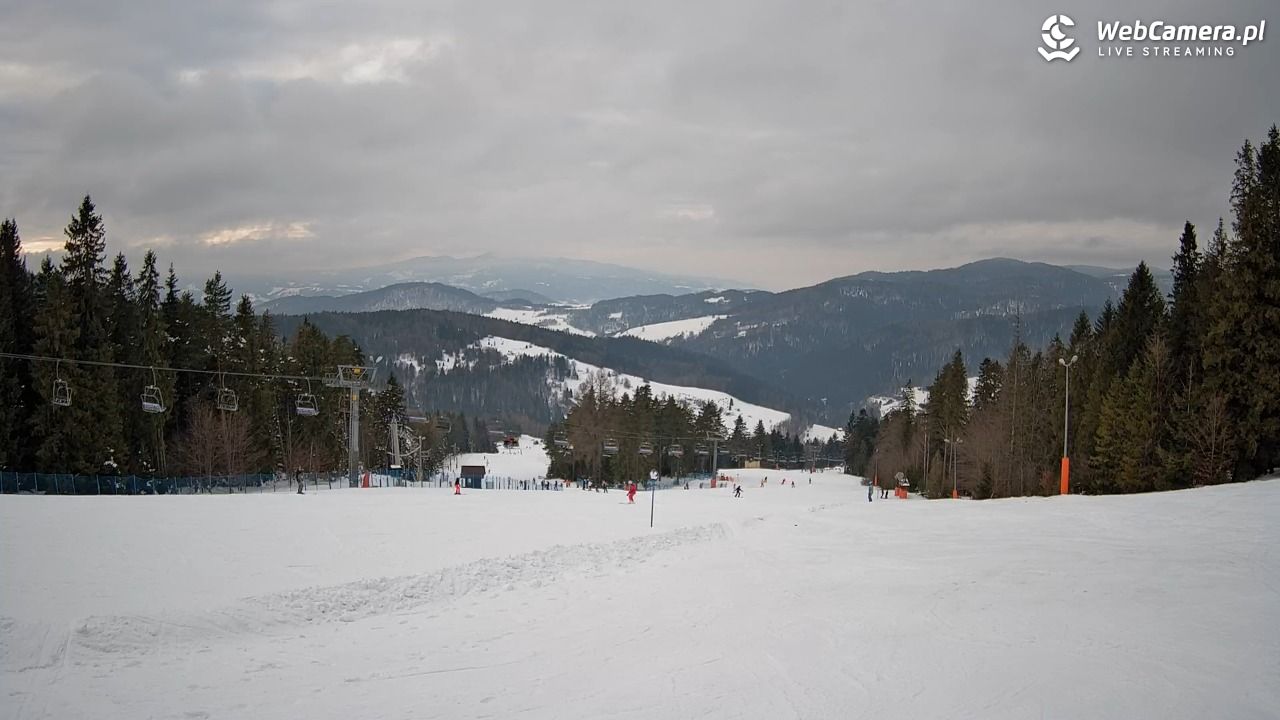 Wierchomla - widok na trasy - 23 styczeń 2026, 14:28