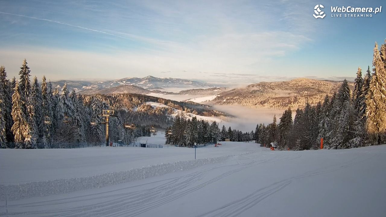Wierchomla - widok na trasy - 15 styczeń 2026, 08:39