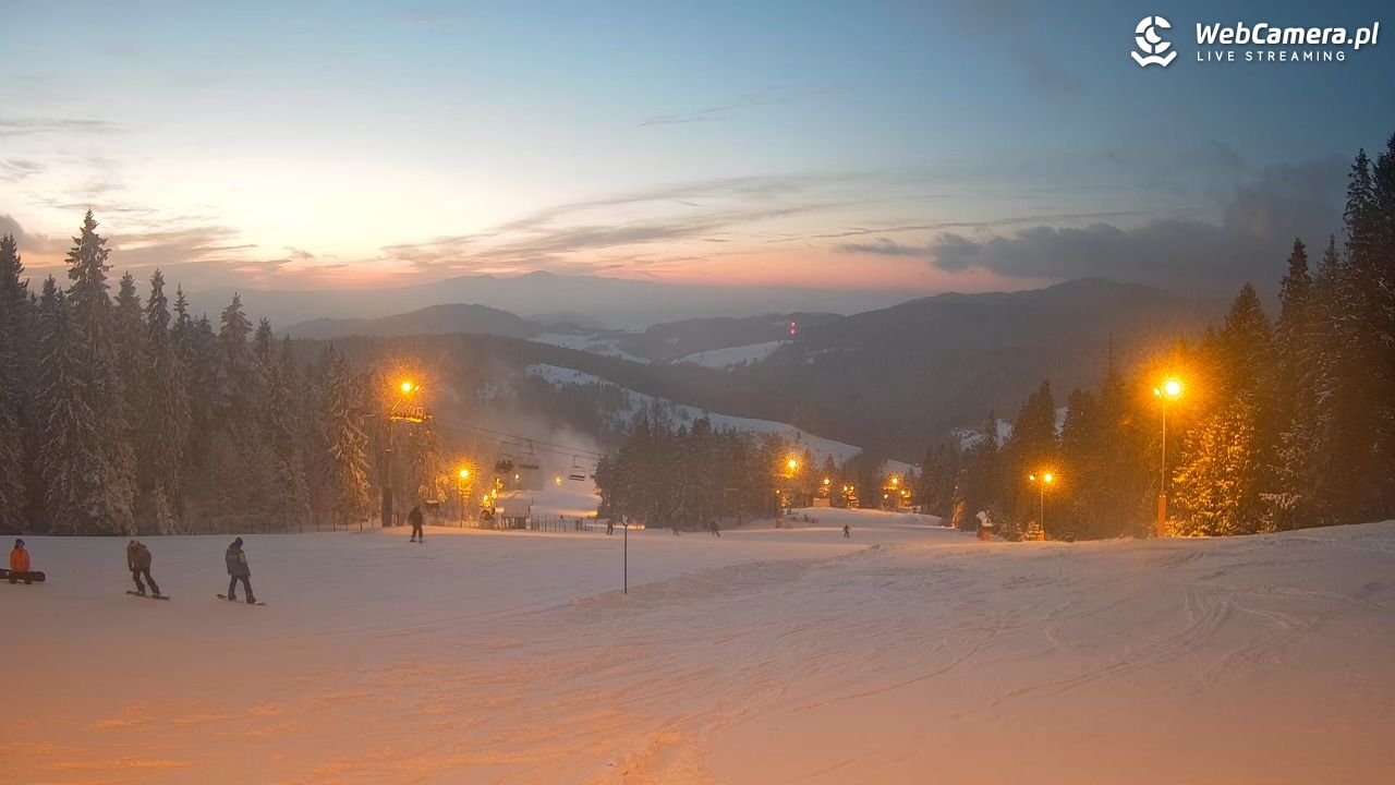 Wierchomla - widok na trasy - 10 styczeń 2026, 16:26